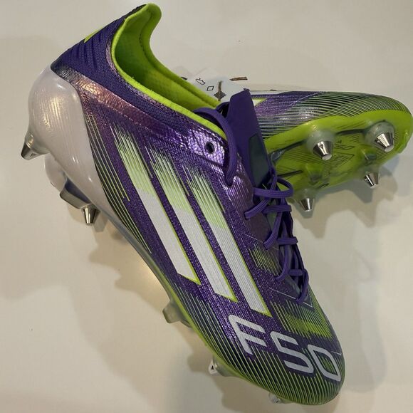 9.5 Men/10.5 Women - Adidas F50 Elite SG Purple Silver Soccer Cleats NEW JH7633 main image 5